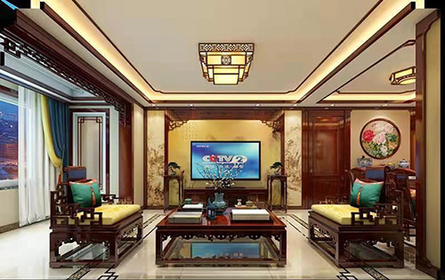 长海住宅新中式风格装修，尽显奢华品味